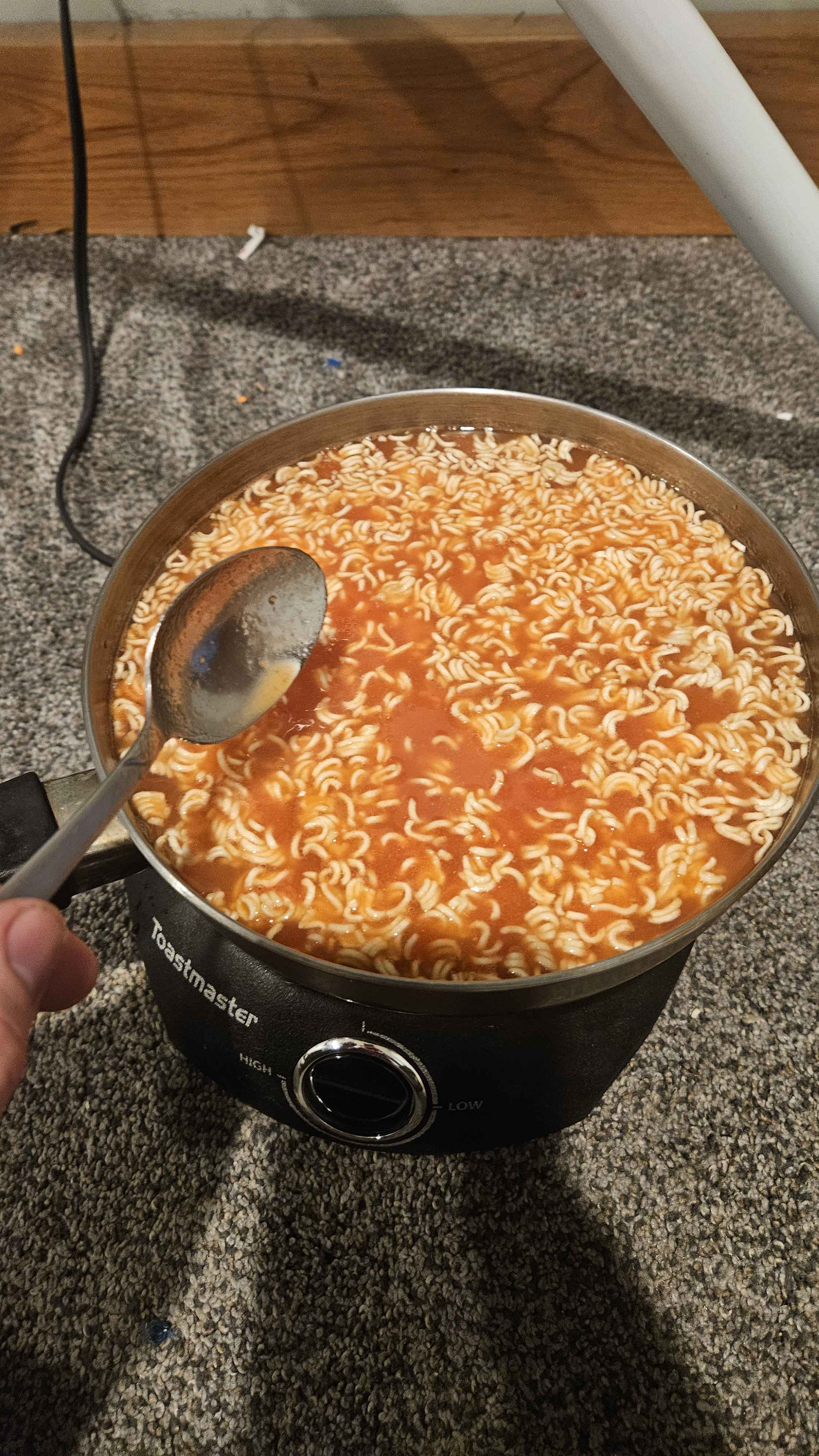 watery cambels soup with ramen